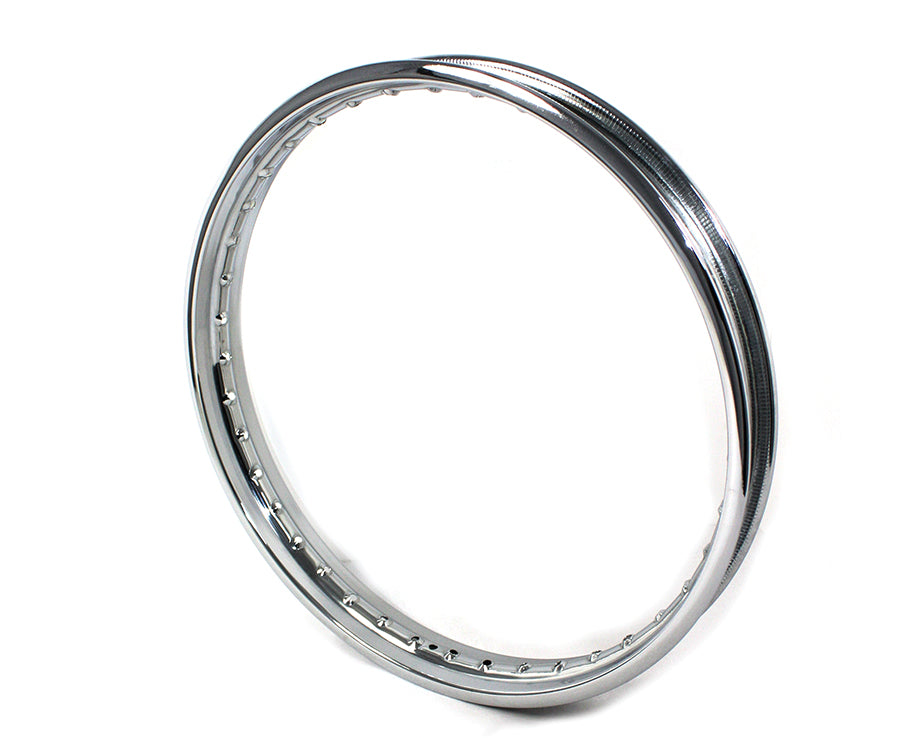 V-Twin 21 inch x 1.85 inch Rolled Edge Rim Chrome - Front Fitment Only by V-Twin