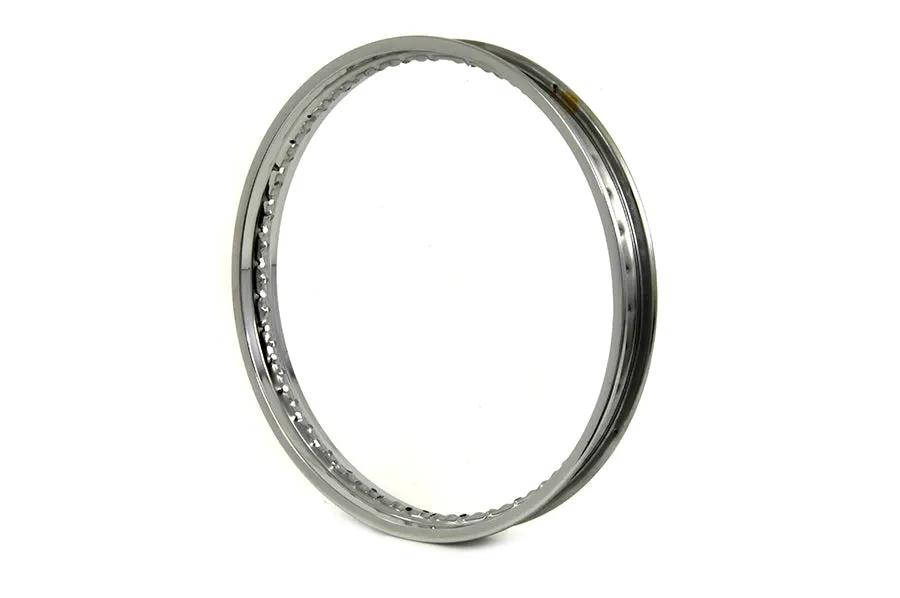 V-Twin 21 Inch x 1.85 Inch Rolled Edge Front Wheel Rim Chrome - Part 62-6041 by V-Twin