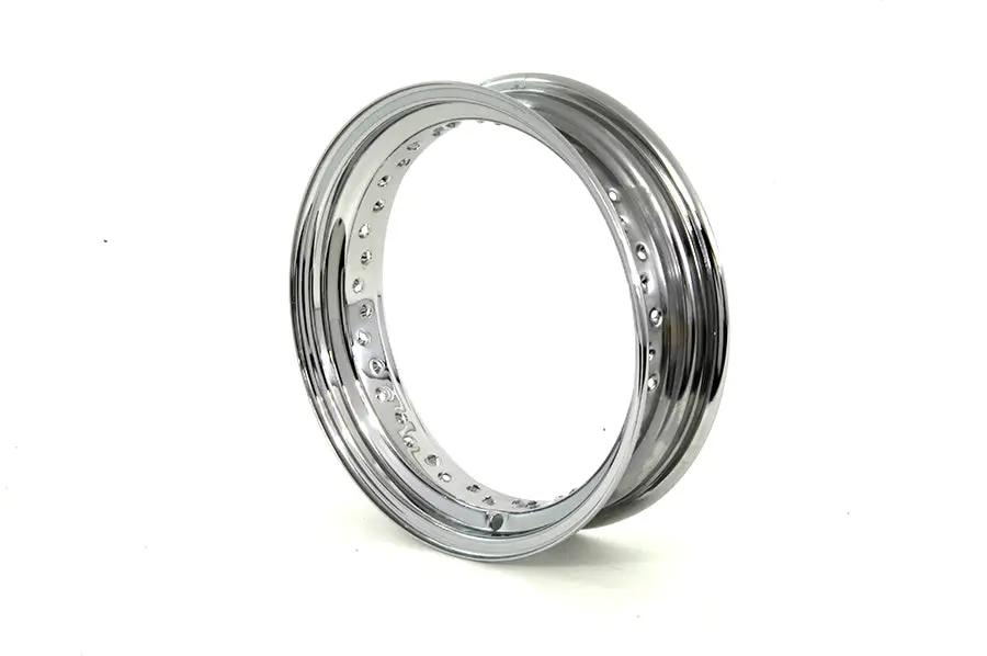 V-Twin 11207 16 Inch x 4.00 Inch Rear Drop Center Chrome Wheel Rim by V-Twin