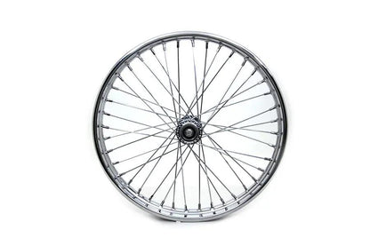 V-Twin 21 Inch x 1.85 Inch Front Spool Wheel - Chrome Finish for Harley Davidson Bikes by V-Twin