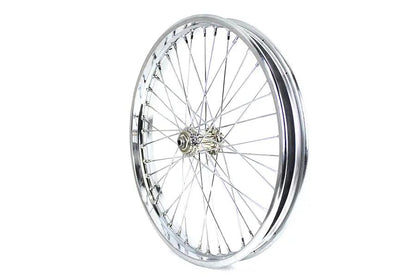 V-Twin Tourist Trophy 21 Inch x 1.85 Inch Spool Front Wheel with Chrome Spacers and Axle Compatibility by V-Twin