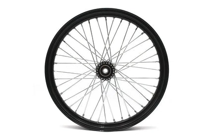 V-Twin 21 inch x 2.15 inch Front Spool Wheel Black - Show-Only Design, No Brake Rotor Flange by V-Twin