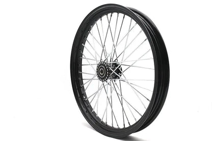 V-Twin 21 inch x 2.15 inch Front Spool Wheel Black - Show-Only Design, No Brake Rotor Flange by V-Twin