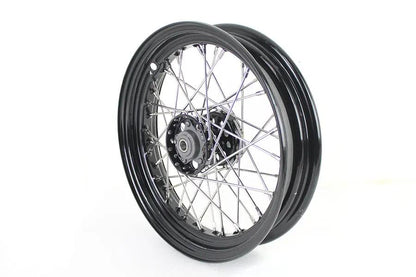 V-Twin 16 Inch x 3.00 Inch KH Type Star Hub Wheel Black for Harley Davidson FL (1948-1957) by V-Twin