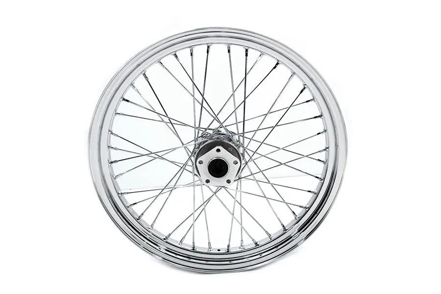 V-Twin 23 Inch x 3.00 Inch Chrome Front Spoke Wheel for Harley Davidson FXST (1984-1993) by V-Twin