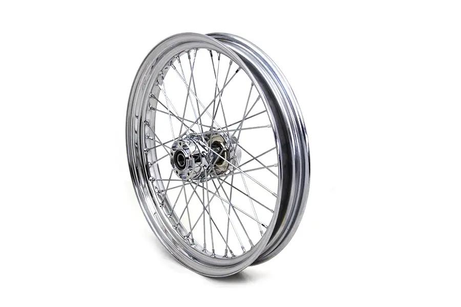 V-Twin 23 Inch x 3.00 Inch Front Spoke Wheel Part 64527 for Harley Davidson FLT Models by V-Twin