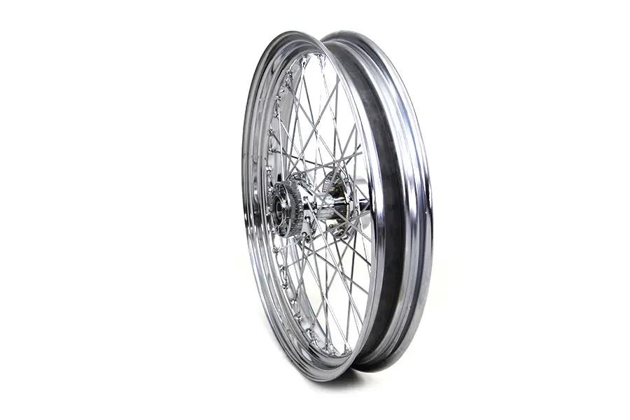 V-Twin 23 Inch x 3.00 Inch Front Spoke Wheel Part 64527 for Harley Davidson FLT Models by V-Twin