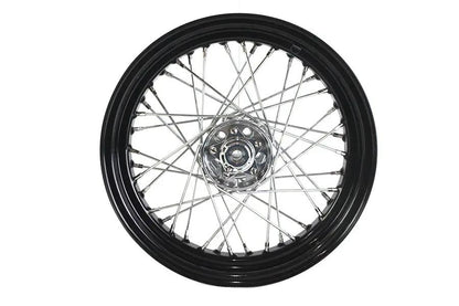 V-Twin 16 inch x 3.00 inch Replica KH Hub Wheel Black - Fits Harley Davidson EL 1936-1945 by V-Twin