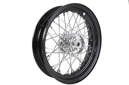 V-Twin 16 inch x 3.00 inch Replica KH Hub Wheel Black - Fits Harley Davidson EL 1936-1945 by V-Twin