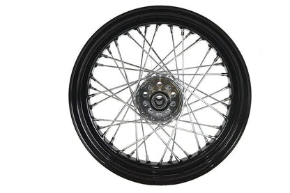 V-Twin 16 inch x 3.00 inch Replica KH Hub Wheel Black - Fits Harley Davidson EL 1936-1945 by V-Twin