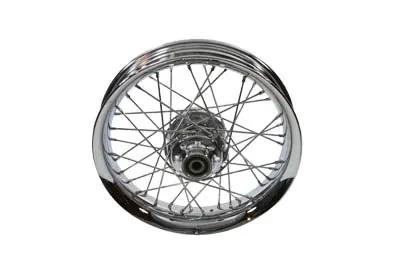 V-Twin 16 Inch x 3.00 Inch Front Spoke Wheel for Harley Davidson FLST Models - Part 43011-05 by V-Twin