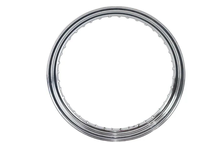 V-Twin 18 Inch x 2.5 Inch Drop Center Chrome Wheel Rim for Harley Sportsters with Drum Brake - Part #11229 by V-Twin