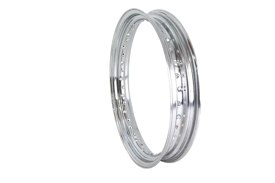 V-Twin 18 Inch x 2.5 Inch Drop Center Chrome Wheel Rim for Harley Sportsters with Drum Brake - Part #11229 by V-Twin