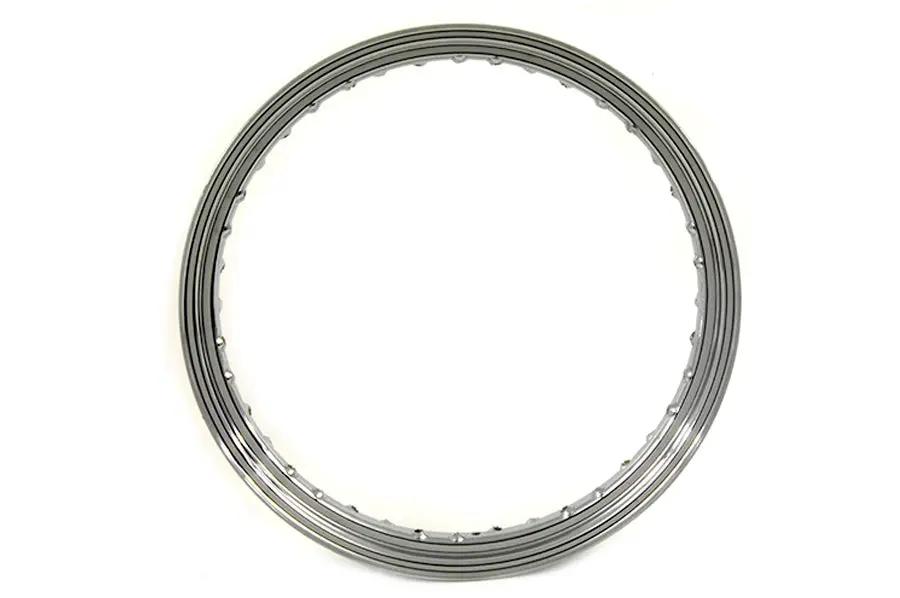 V-Twin 19 Inch x 2.50 Inch Drop Center Chrome Wheel Rim - Front by V-Twin