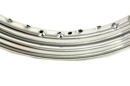 V-Twin 19 Inch x 2.50 Inch Drop Center Chrome Wheel Rim - Front by V-Twin