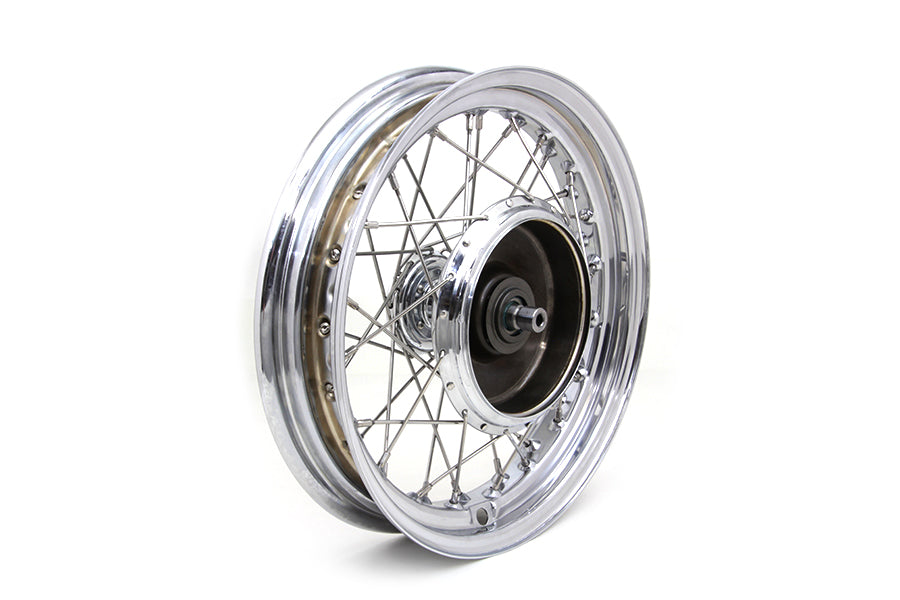 V-Twin 52-0756 16-Inch Front Wheel Assembly for 1937-1946 Harley-Davidson WL