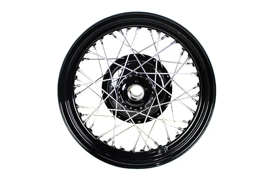 V-Twin 45 inch WL 16 inch x 3.00 inch Front Wheel Assembly Black for Harley Davidson WL Models by V-Twin