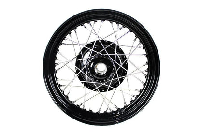 V-Twin 45 inch WL 16 inch x 3.00 inch Front Wheel Assembly Black for Harley Davidson WL Models by V-Twin