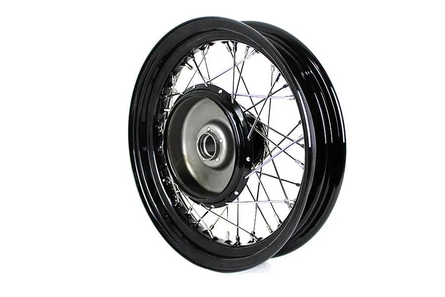 V-Twin 45 inch WL 16 inch x 3.00 inch Front Wheel Assembly Black for Harley Davidson WL Models by V-Twin