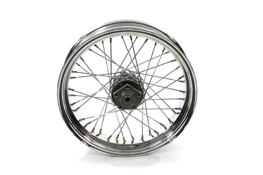 V-Twin 18 inch x 4.25 inch Replica Rear Spoke Wheel for Harley Davidson Fx Models by V-Twin