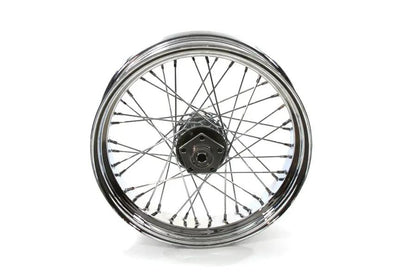 V-Twin 18 inch x 4.25 inch Replica Rear Spoke Wheel for Harley Davidson Fx Models by V-Twin