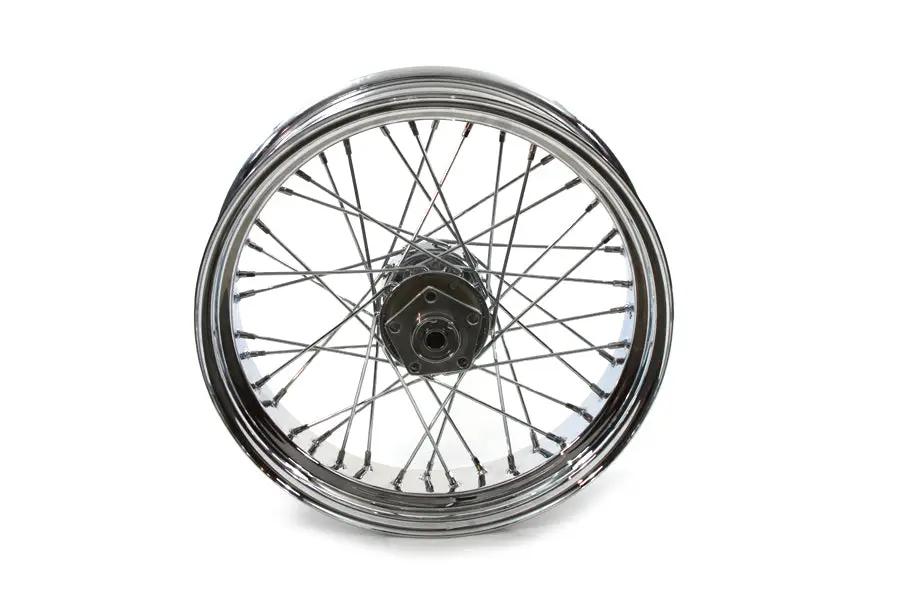 V-Twin 18 inch x 4.25 inch Replica Rear Spoke Wheel for Harley Davidson Fx Models by V-Twin