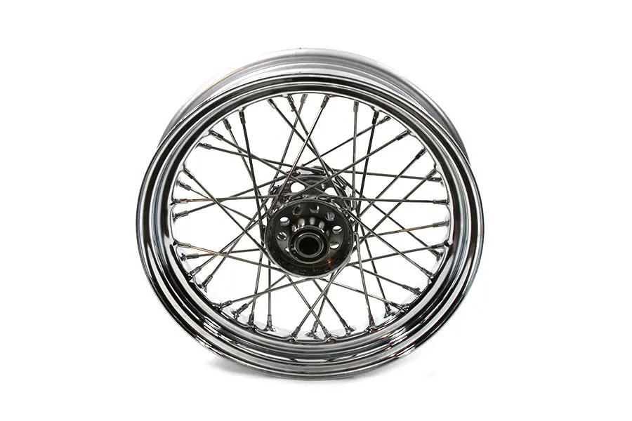 V-Twin 16 inch x 3.00 inch Replica Front or Rear Spoke Wheel for Harley Davidson EL and FL Models by V-Twin