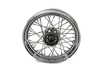V-Twin 16 inch x 3.00 inch Replica Front or Rear Spoke Wheel for Harley Davidson EL and FL Models by V-Twin