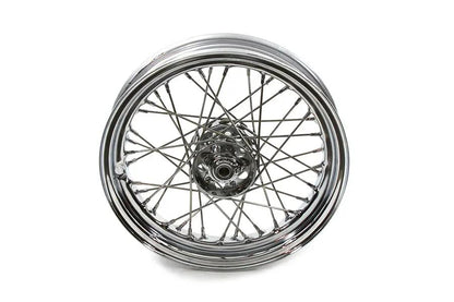 V-Twin 16 inch x 3.00 inch Replica Front or Rear Spoke Wheel for Harley Davidson EL and FL Models by V-Twin