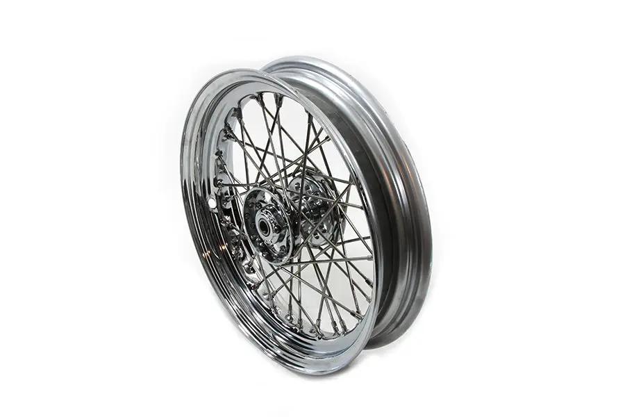 V-Twin 16 inch x 3.00 inch Replica Front or Rear Spoke Wheel for Harley Davidson EL and FL Models by V-Twin