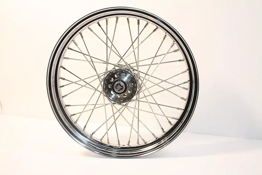 V-Twin 19 inch x 2.50 inch Replica Front or Rear Spoke Wheel for Harley Davidson EL & FL Models by V-Twin