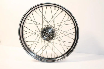 V-Twin 19 inch x 2.50 inch Replica Front or Rear Spoke Wheel for Harley Davidson EL & FL Models by V-Twin