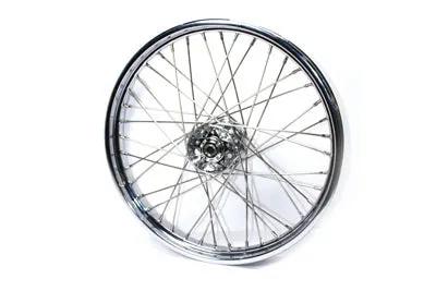 V-Twin 21 Inch x 2.15 Inch Replica Front Spoke Wheel - Fits Harley Davidson EL & FL Models by V-Twin