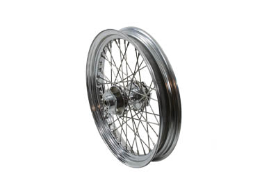 V-Twin 19 Inch x 2.50 Inch Replica Front Spoke Wheel for Harley Davidson FXWG