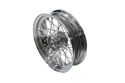 V-Twin 16 Inch x 4.00 Inch Replica Rear Spoke Wheel for Harley Davidson EL and FL Models