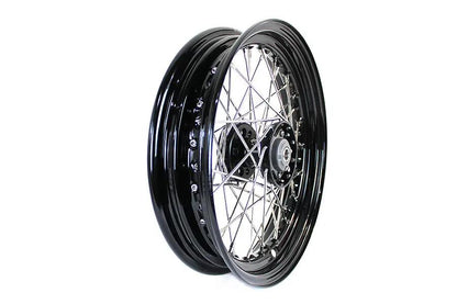 V-Twin 16 Inch x 3.00 Inch Replica Front or Rear Spoke Wheel for Harley Davidson FL Models by V-Twin