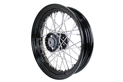 V-Twin 16 Inch x 3.00 Inch Replica Front or Rear Spoke Wheel for Harley Davidson FL Models by V-Twin