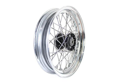 V-Twin 16 inch x 3.00 inch Replica Front or Rear Spoke Wheel for Harley Davidson EL and FL Models (Part #19472S) by V-Twin