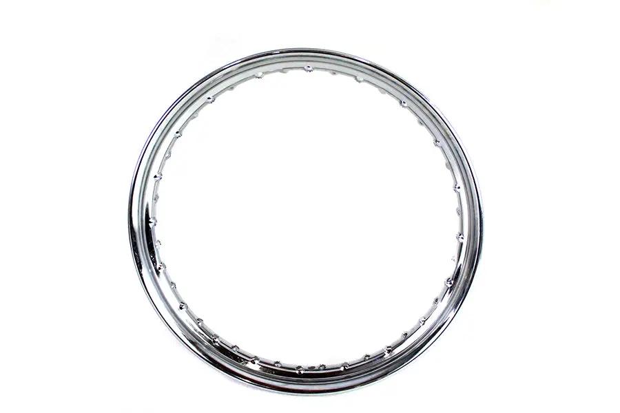 V-Twin 18 inch x 2.15 inch KH Replica Wheel Rim Chrome for Harley Davidson WL Models by V-Twin