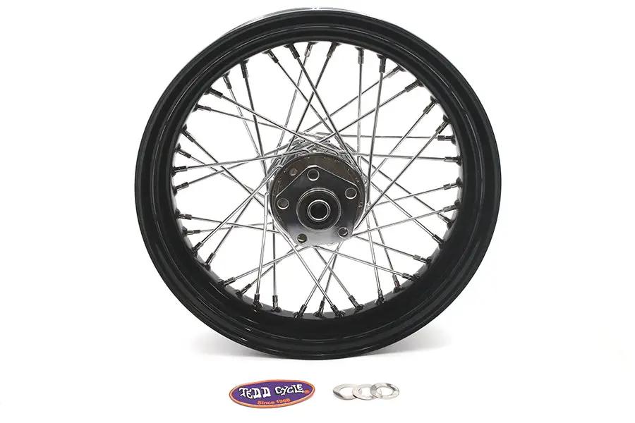 V-Twin 16 Inch x 3.00 Inch Rear Spoke Wheel for Harley Davidson FXR Models - Part Number 61086 by V-Twin
