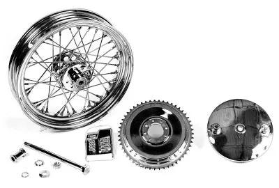 16 inch x 3.00 inch Wheel and Brake Drum Assembly Chrome by V-Twin