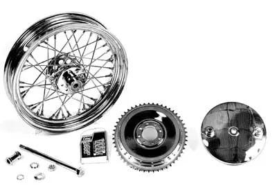 16 inch x 3.00 inch Wheel and Brake Drum Assembly Chrome by V-Twin