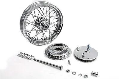 V-Twin 16 Inch x 3.00 Inch Chrome Wheel and Brake Drum Assembly for Harley Davidson XL Models by V-Twin