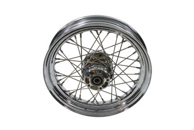 V-Twin 16 inch x 3.00 inch Rear Spoke Wheel for Harley Davidson FXST and FLST Models