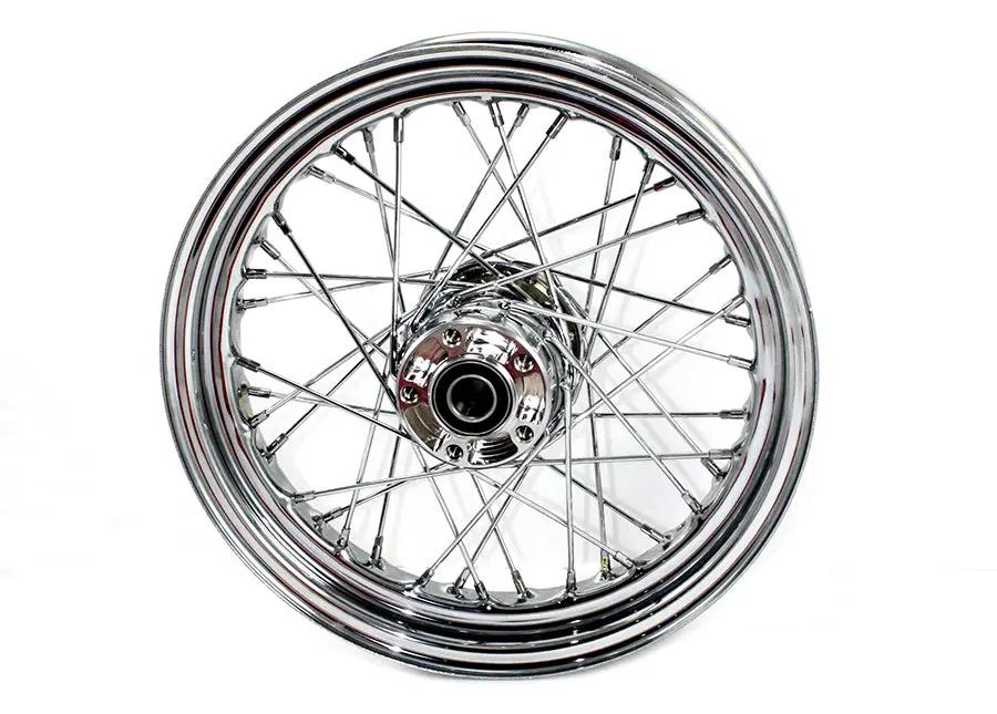 V-Twin 16 Inch x 3.00 Inch Rear Spoke Wheel for Harley Davidson FLT and XL Models by V-Twin