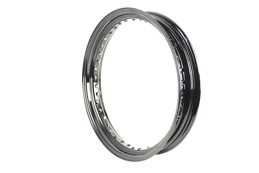 V-Twin 19 Inch x 3.0 Inch Drop Center Steel Rim Black - Part 11247B by V-Twin