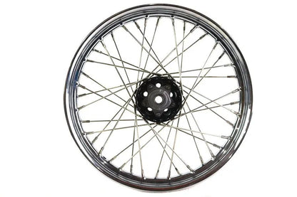 V-Twin 52-1231 18 Inch x 2.15 Inch KH Type Front or Rear Wheel with Black Star Hub and Chrome Rim by V-Twin