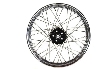 V-Twin 52-1231 18 Inch x 2.15 Inch KH Type Front or Rear Wheel with Black Star Hub and Chrome Rim by V-Twin