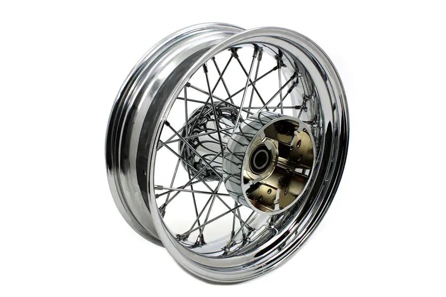 V-Twin 16-Inch x 5.00-Inch Replica Rear Spoke Wheel for Harley Davidson FLT Models (Part Number 64398N) by V-Twin