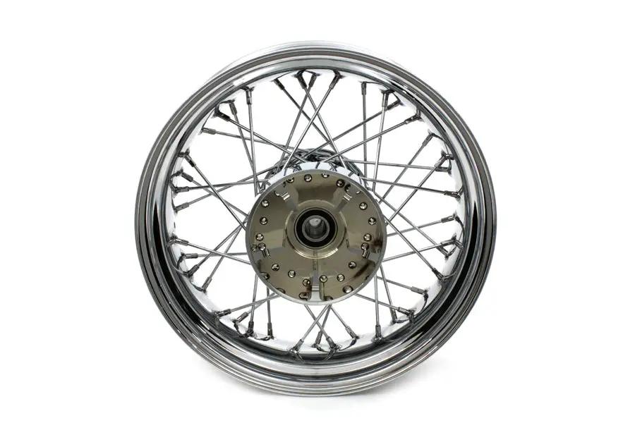 V-Twin 16-Inch x 5.00-Inch Replica Rear Spoke Wheel for Harley Davidson FLT Models (Part Number 64398N) by V-Twin